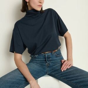 Nation LTD Fable Navy Turtleneck Top